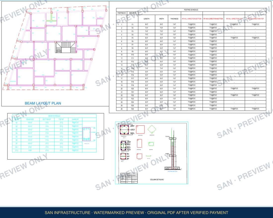 Beam Layout & Structural Details watermarked preview